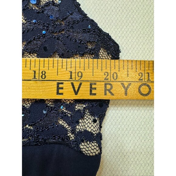 Connected Apparel Womens Lace & Draped Maxi Evening Dress 18W Navy Blue - Picture 9 of 16